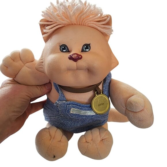 Vintage 1985 Cabbage Patch Cats Poseable Kitty Plush Toy By Coleco 16" - Picture 1 of 3